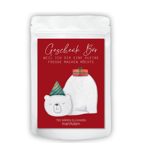 Tee Bären Geschenk Weihnachten Glühwein